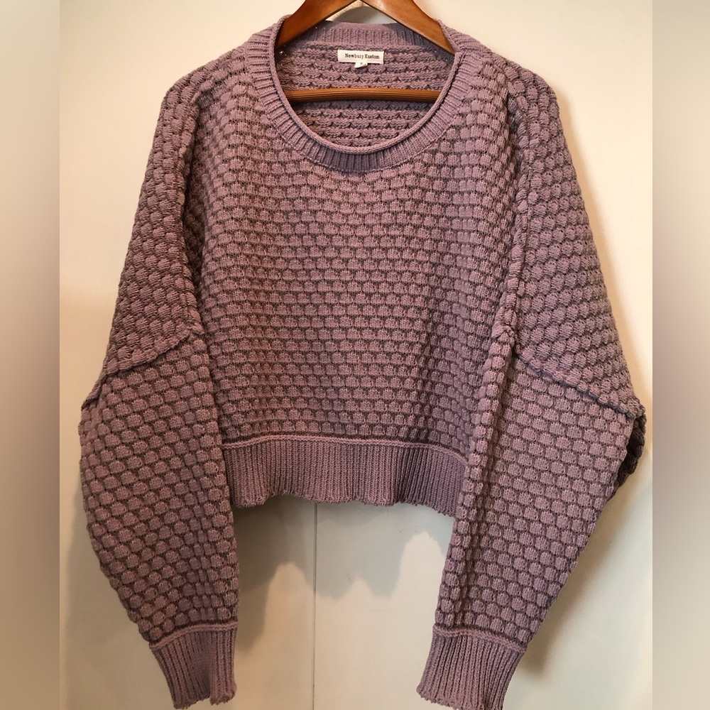 Newbury Kustom Cropped Sweater LIKE NEW! Size Small - Mauve